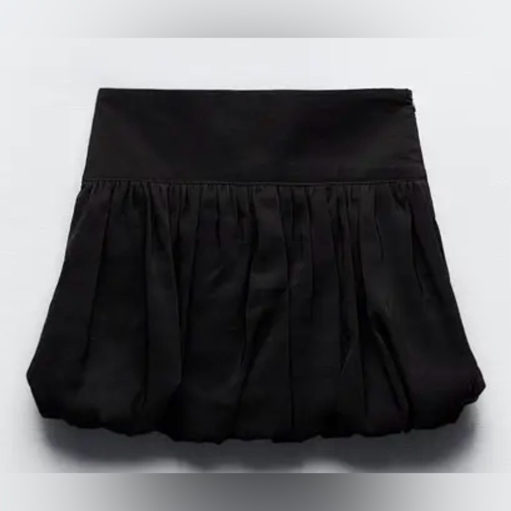Zara - Black Mini Balloon Skort - XS
